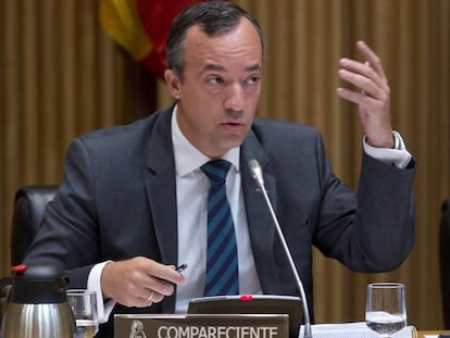 Francisco Martínez Vázquez, ex secretario de Estado de Seguridad, durante una comparecencia en el Congreso.