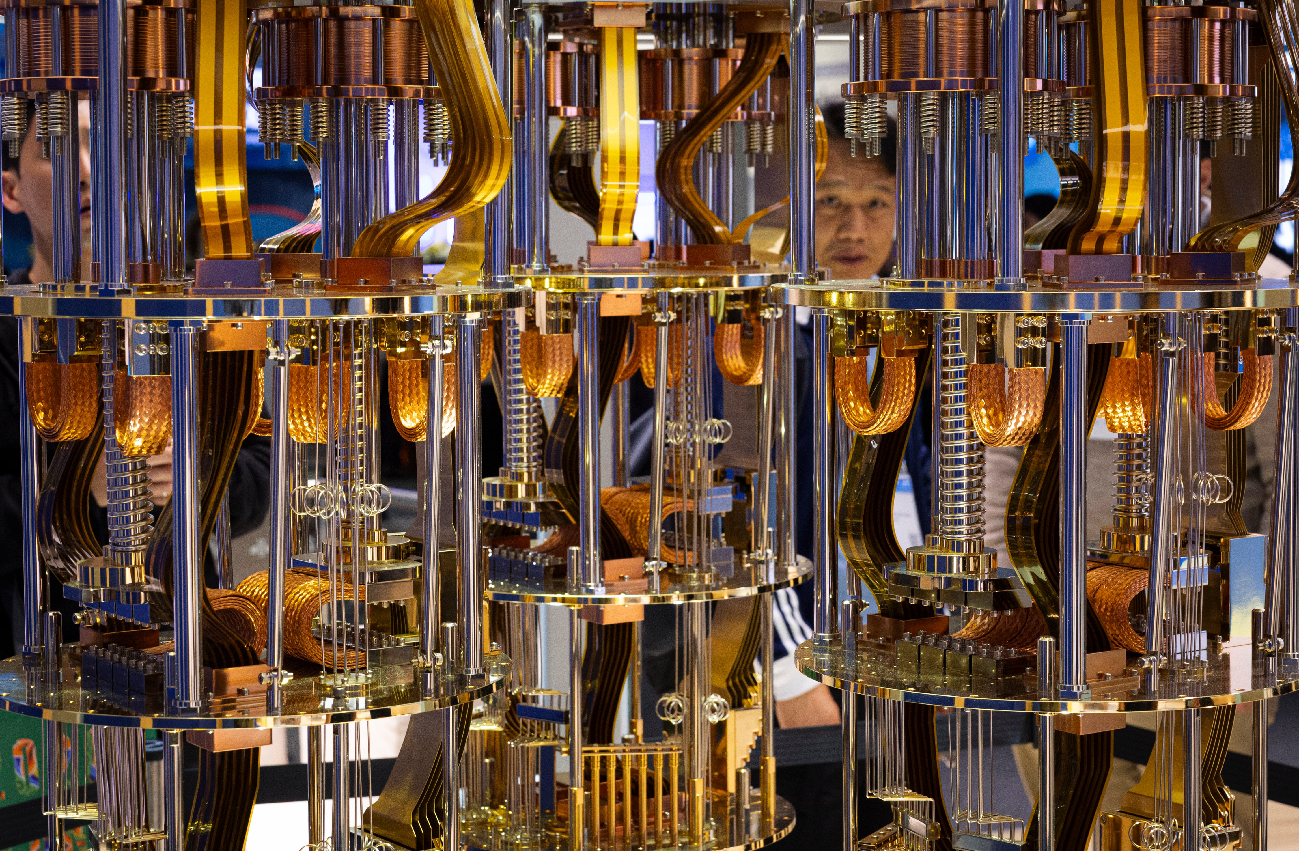 Ordenador cuántico en el stand de IBM.