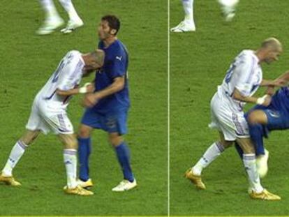 Secuencia del cabezazo que Zidane le propinó a Materazzi en la final y que le valió la expulsión.
