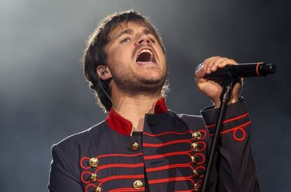 Dani Martín, durante su recital en el Vicente Calderón.