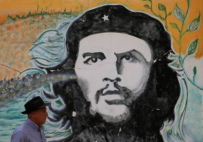 Retrato de Ernesto Che Guevara en Vallegrande, Santa Cruz, Bolivia.