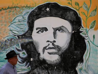 Retrato de Ernesto Che Guevara en Vallegrande, Santa Cruz, Bolivia.