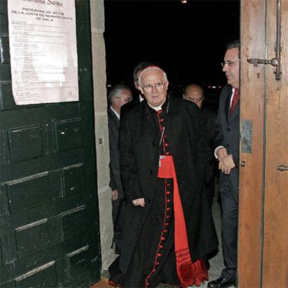 El cardenal Antonio Cañizares, poco antes de dar el pregón de Semana Santa en Ávila, en febrero pasado.