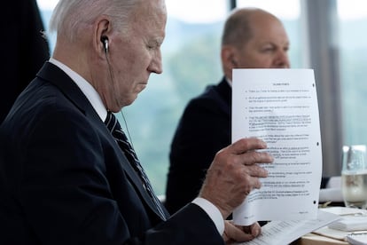 El presidente de Estados Unidos, Joe Biden, se preparaba el viernes para un almuerzo de trabajo de la cumbre del G-7 celebrada en la ciudad japonesa de Hiroshima. 