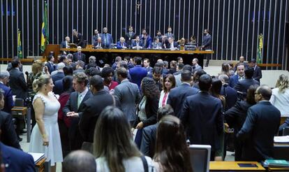 Sessão da votação dos destaques da reforma da Previdência na Câmara.