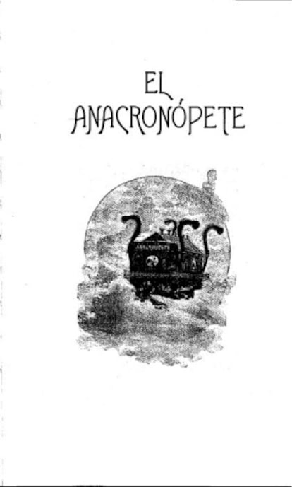 Portada original de 'El anacronópete', primera novela de la historia con una máquina del tiempo escrita por el español Enrique Gaspar.