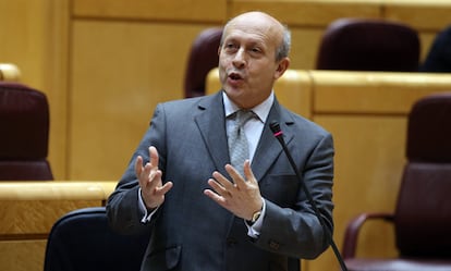José Ignacio Wert en la sesión de pleno del Senado.