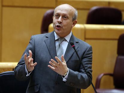 José Ignacio Wert en la sesión de pleno del Senado.