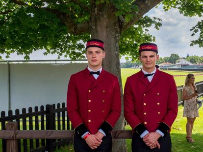 Aparcacoches en la final de la Copa de la Reina de polo de 2017, en Windsor.