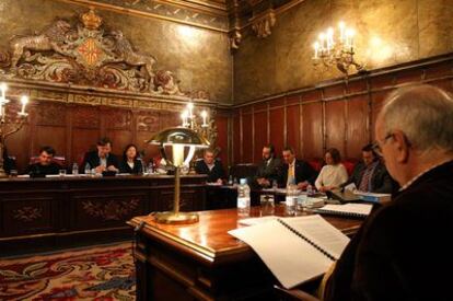 Pleno del Ayuntamiento de Vic celebrado ayer.