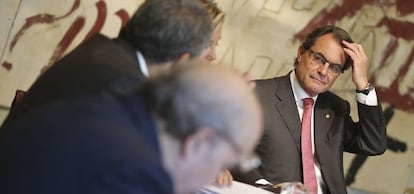 Artur Mas durante la reuni&oacute;n del Consejo Ejecutivo.