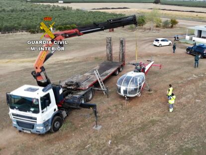 Actuación de la Guardia Civil durante la Operación Limoneros en la que ha desmantelado una red de narcotraficantes que había montado una "escuela de pilotos".