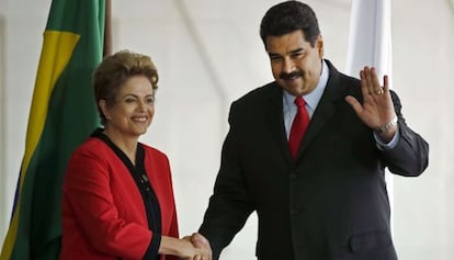 Maduro, y Rousseff, este viernes en la cumbre de Mercosur en Brasilia.