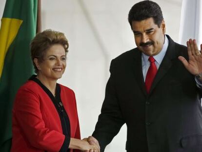 Maduro, y Rousseff, este viernes en la cumbre de Mercosur en Brasilia.