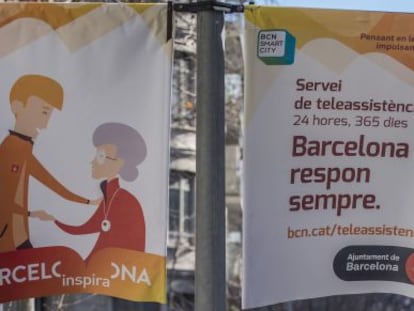 Bandelores institucionals a Barcelona.