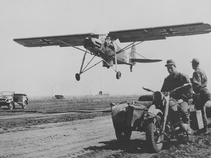 Una 'Cigüeña' durante la Segunda Guerra Mundial.