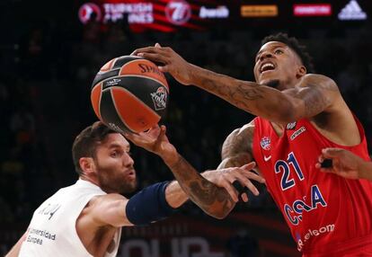 Partido de semifinales de la Final Four 2019 de baloncesto entre el CSKA Moscow y el Real Madrid.