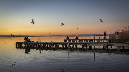 Lago de la Albufera de Valencia.