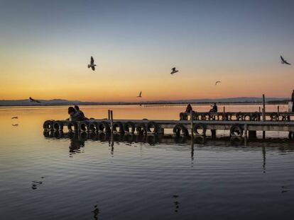 Lago de la Albufera de Valencia.