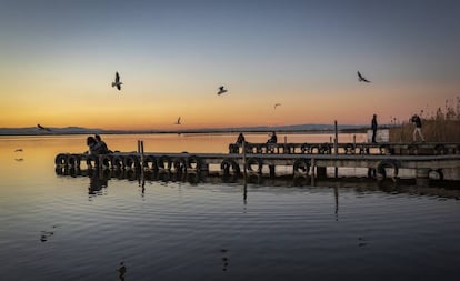 Lago de la Albufera de Valencia.