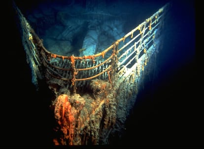 El 'Titanic', a 3.800 metros de profundidad en el Atlántico norte.