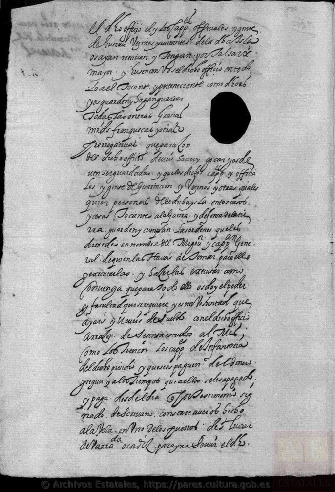 Docuento de nombremiento del grado de sargento mayor a García de Torres.