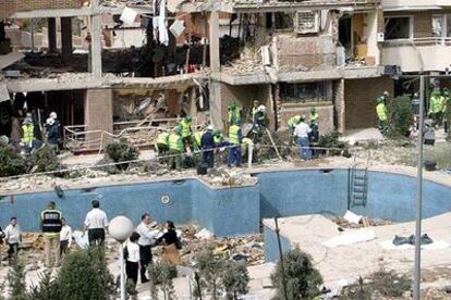 El bloque de Leganés en el que se suicidaron siete terroristas del 11-M el pasado 3 de abril.