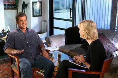 Mel Gibson, en un momento de la entrevista.