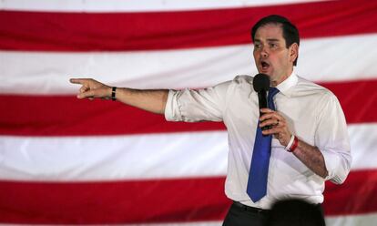 Marco Rubio, en un acto de campaña.