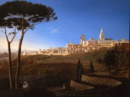 Atlantis al amanecer, óleo de Carl Laubin.