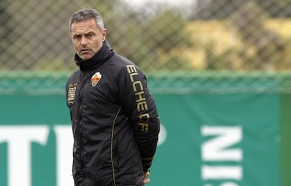 Fran Escribá, en un entrenamiento.