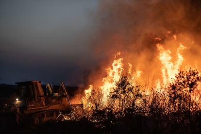 Imagen del incendio en Losacio (Zamora), el 17 de julio de 2022.