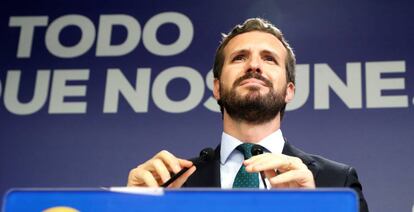 Pablo Casado, durante su etapa como presidente del PP.