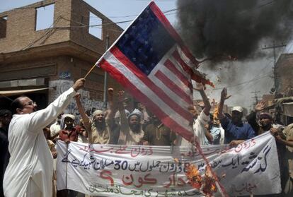 Protesta en Pakist&aacute;n contra el uso de aviones no tripulados.