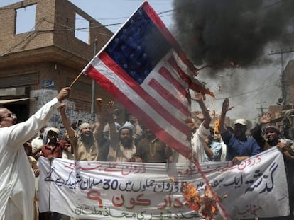 Protesta en Pakist&aacute;n contra el uso de aviones no tripulados.