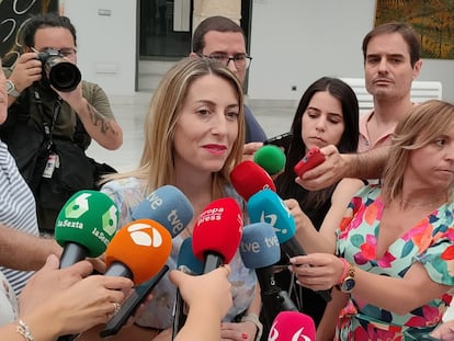 María Guardiola comparecía el martes ante la prensa.