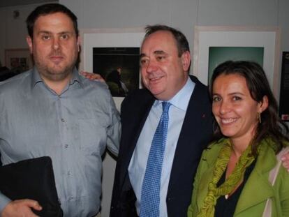 Junqueras, el 2012 amb Salmond (SNP) i l'aleshores eurodiputada d'ERC Ana Miranda.
