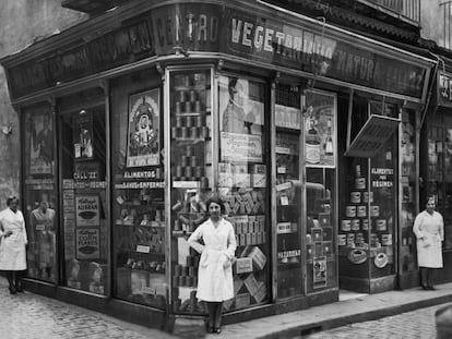 La botiga de la casa Santiveri, al carrer del Call, predecessora del veganisme.