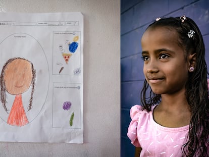 Niña migrante en México