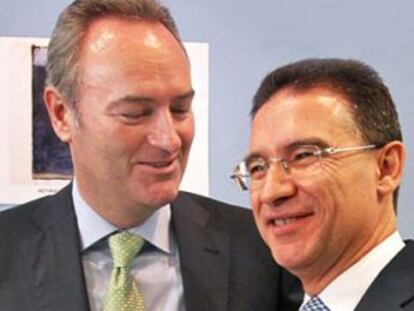 El presidente del Consell, Alberto Fabra, y el consejero de Gobernación, Serafín Castellano.