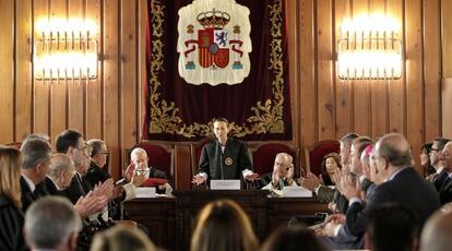 Pilar de la Oliva, presidenta del Tribunal Superior de Justicia valenciano, durante el acto de apertura del A&ntilde;o Judicial 2012-2013.