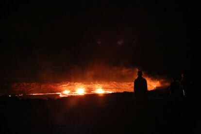 El cráter del volcán Erta-Ale