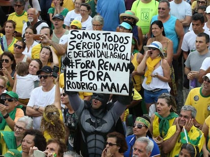 Protesto no Rio de Janeiro.