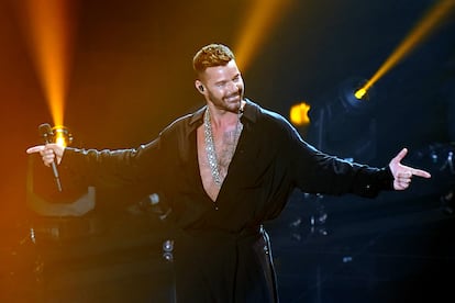 Ricky Martin, durante su actuación en los Grammy Latinos.