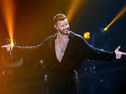Ricky Martin, durante su actuación en los Grammy Latinos.