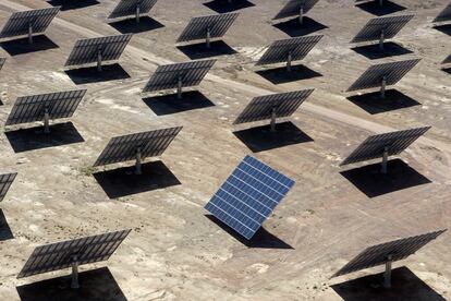 Una planta de energía solar en Amareleja (Portugal), en una imagen de archivo.