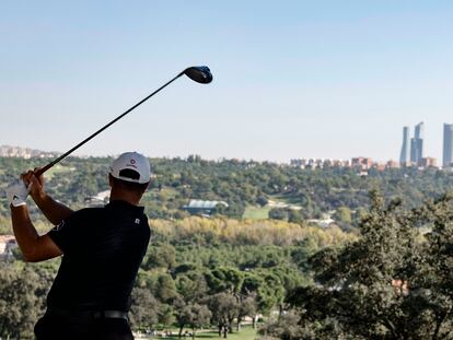 Jon Rahm, este jueves en el Club de Campo Villa de Madrid.