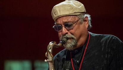 El saxofonista Joe Lovano en el concierto de Barcelona.