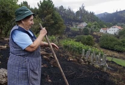 Una vecina, afectada por el incendio