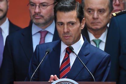 Enrique Peña Nieto en agosto de 2018, en Ciudad de México.